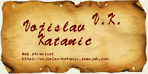Vojislav Katanić vizit kartica